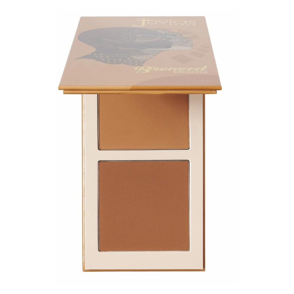Juvia's Place Bronzed Duo Bronzer Tan - Soft Matte Bronzer, Contour Powder, Bronzer Pressed Powder, Long-Wearing & Buildable Bronzing Powder - Suitabl