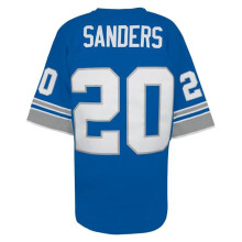 Schwartz Sports Memorabilia UJYSAN606 Barry Sanders Detroit Lions 1996 Blue Throwback NFL Legacy Football Jersey - Extra Large