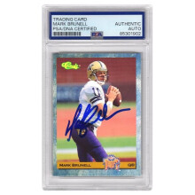 Schwartz Sports Memorabilia BRUCAR306 Mark Brunell Signed 1993 Classic Rookie Football Trading Card No.88 - PSA Encapsulated