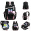 (BlackWhite)Bts große Kapazität USB-Lade-Rucksack Freizeitreise-Schulrucksack Unisex 4