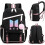 (BlackWhite)Bts große Kapazität USB-Lade-Rucksack Freizeitreise-Schulrucksack Unisex 5