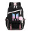(BlackWhite)Bts große Kapazität USB-Lade-Rucksack Freizeitreise-Schulrucksack Unisex 1