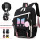 (BlackWhite)Bts große Kapazität USB-Lade-Rucksack Freizeitreise-Schulrucksack Unisex 2
