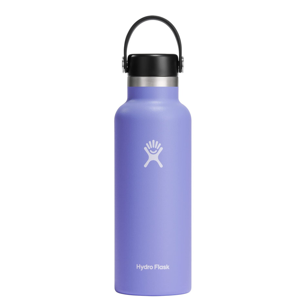 Hydro Flask 18 oz Standard Mouth with Flex cap Stainless Steel Reusable Water Bottle Lupine -AVacuum Insulated, Dishwasher Safe, BPA-Free, Non-Toxic