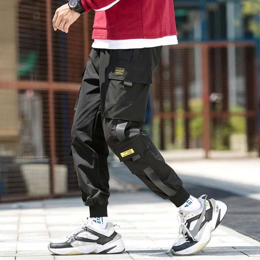 (black, XXL) "2024 Men's Loose-fit Multi-pocket Overalls: Spring/summer Casual Trousers