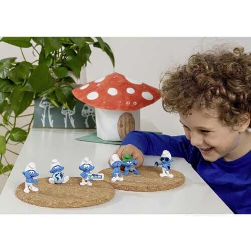 Schleich Figurita de los Pitufos y su panel Smurfin 1