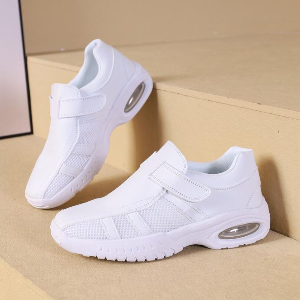 (36) "Women's White Non-Slip Breathable Nurse Shoes - Large Size Medical Work Shoes