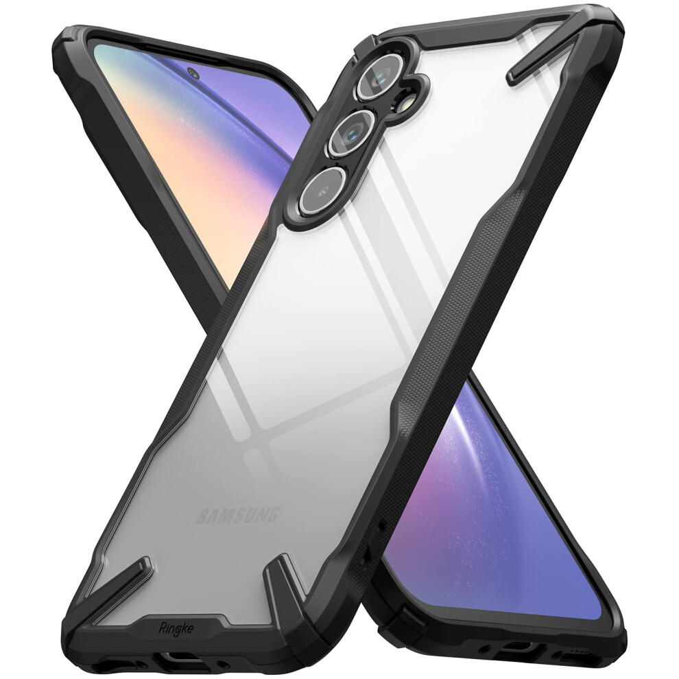 Ringke Fusion-X [Anti-Scratch Dual Coating] Compatible With Samsung Galaxy A54 5G Case, Augmented Bumper Clear Hard Back Shockproof Advanced Protecti 8809919303439