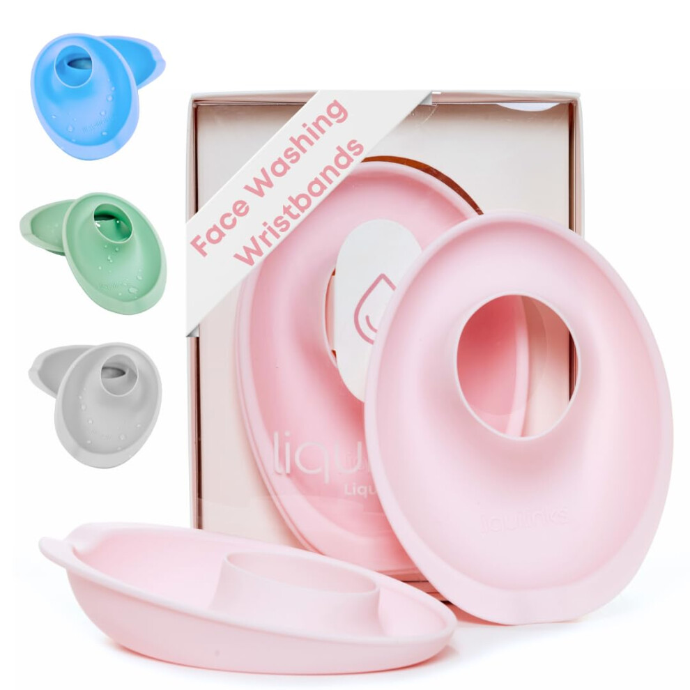 Liquilinks - Liquibands Silicone Wrist Bands For Washing Face - Spa Face Wash Wristbands That Keep You Dry - 1 Pair Of Wrist Water Guards - Essential