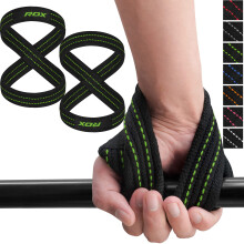 RDX Weight Lifting Straps Figure 8 Anti Slip Strap with cuffs wrist S