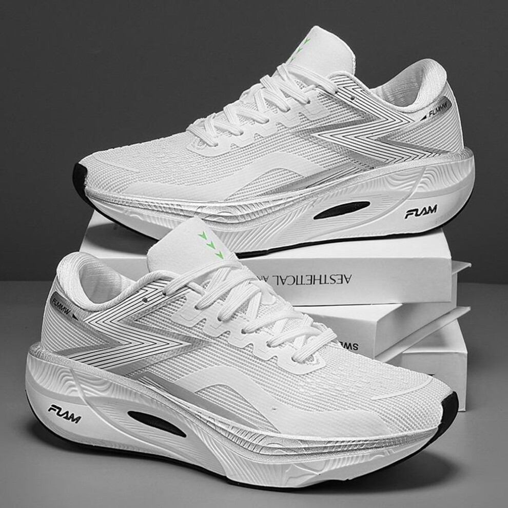 (white, 35) Feiran 3 Carbon Plate Marathon Running Shoes - Shock-Absorbing, Soft Bottom, Professional Racing Sneakers