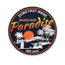 Sign de paradis de curte personalizat Semn de plaja Tropical Decor de perete cu hidromasaj decor piscina Tiki Bar Patio fabricat n SUA 14 """" 100
