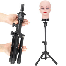 MINI Perckenstnder Stativ 25 Zoll verstellbarer Mannequinkopfstnder Perckenkopfstnder fr Trainingskpfe und Leinwandblockkopf (Mannequinkopf ni