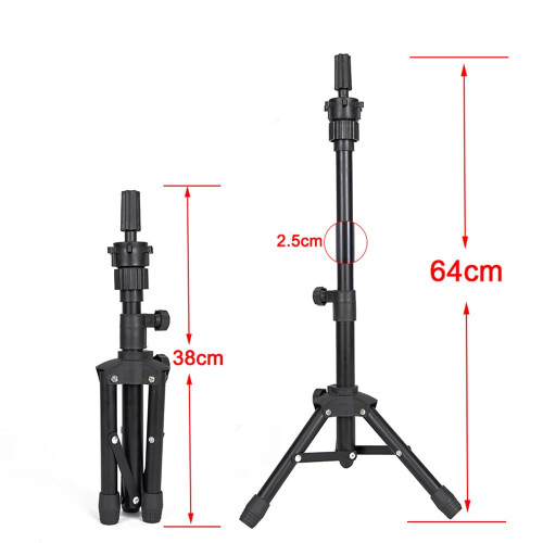 Supporto per Parrucca Mini Tripod, 25 Pollici Regolabile per Manichino 1