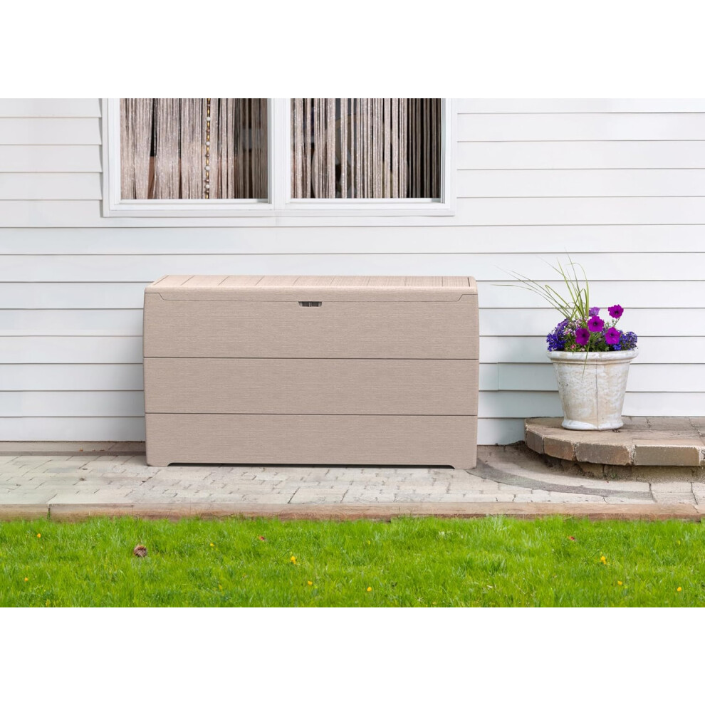 (416L, Warm Taupe) Gallons plastic storage box,