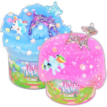 ToysButty 2 Slime Pack Clear Crystal Slime & Cloud Slime Kit for Girls Boys Create with Kids Fairy Tales Theme Premade Slime Making kit 8
