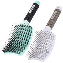 TaiBest Boar Bristle Hair Brush Set - Dry/Wet Hair Brush Detangler for Fine, Thick, Curly Hair - Curved and Vented Hair Brush for Women, Men or Kids