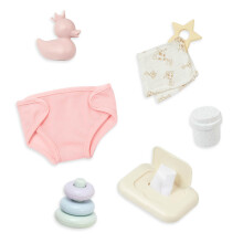 Lullababy - 9 -PC Set de schimbare a papu?ilor pentru bebelu?i - ?erve?ele de scutece pentru bebelu?i ?i inele de stivuire - Accesorii pentru pap