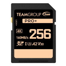 TeamGroup Pro 256GB UHS-I U3 A2 V30 4K UHD L?s/skriv hastighed op til 160/120MB/s SDXC hukommelseskort til professionelle Vloggers Filmskabere Fo