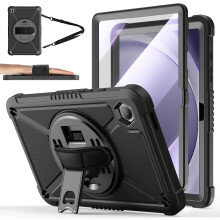ZtotopCases for Samsung Galaxy Tab A9+ / A9 Plus 11'' 2023 (SM-X210/X216/X218) Shockproof Hard Duty Case with Screen Protector+360 Rotating Hand Strap