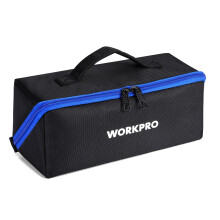 WORKPRO Tool Bag  10 Wide Mouth Utility Tool Bag with Zipper  Heavy Duty Tool Storage Bag  Multipurpose Tool Case Small Tool B