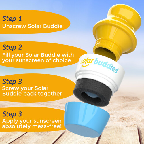 Nude Solar Buddies Επαναγεμιζόμενο Ρολό Σφουγγαρίσματος για Παιδιά, Ενήλικες, Ταξίδια 100ml 2