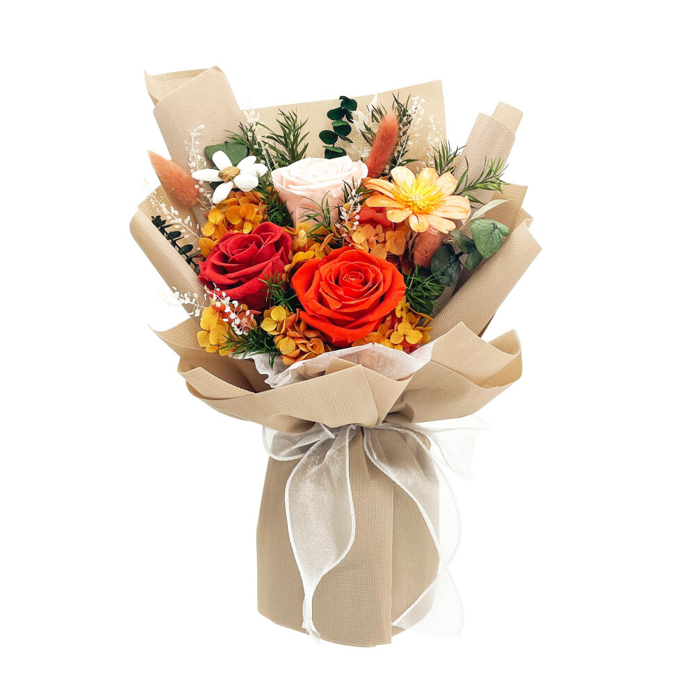 QOEAZY Preserved Flowers Bouquet  Natural Long Lasting Preserved Rose Bouquet with Gift Box  Forever Flowers Bouquet for Valentine's Day  Mo-image-OPC-PFNSTBQ-NEW