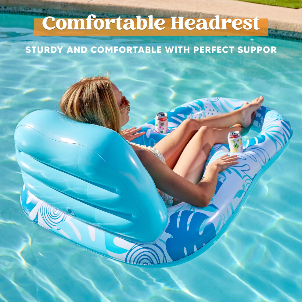 Sloosh Pool Lounge Float Adult Inflatable Pool Floats Lounger Raft