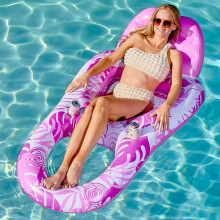 Sloosh Pool Lounge Float Erwachsene aufblasbare Pool Floats Lounger Raft Floaties Wasser schwimmender Liegestuhl mit Getrnkehaltern Fusttze Schwim
