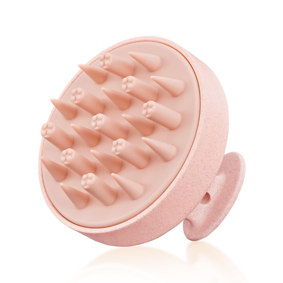 Heeta Hair Scalp Massager For Hair Growth Shampoo Brush Scalp Exfoliator With Soft Silicone Bristles Scalp Scrubber For Dandruff Removal