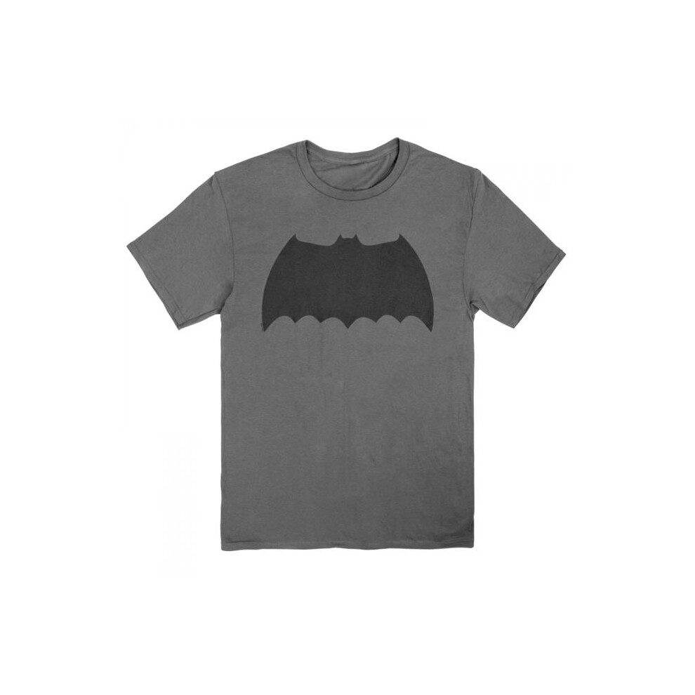 Batman 887765-2Xlarge Frank Miller Knight Returns Logo T-Shirt, - 2XL Dark/Gray