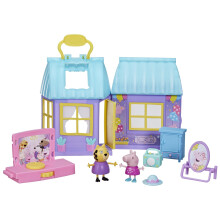 Coffret de jeu Peppa Pig, fête dansante Peppa Pig, avec maison, 2 figurines et 6 accessoires, jouets préscolaires pour filles et garçons, cadeaux