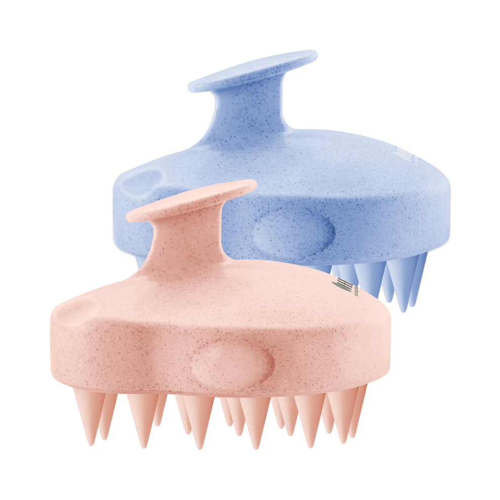 Heeta Scalp Massager 2 Pack For Hair Growth, Soft Silicone Bristles To Remove Dandruff And Relieve Itching, Scalp Scrubber For Hair Care Relax Scalp,