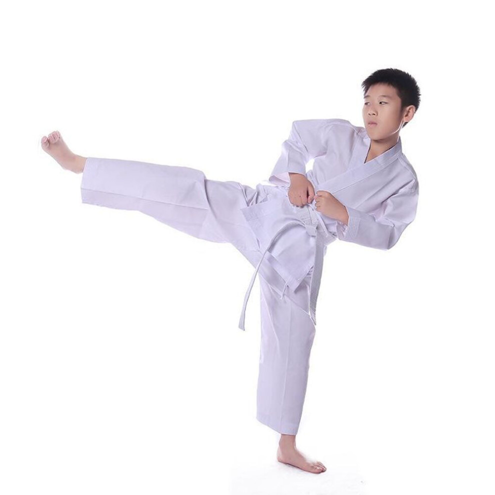 (white, 130 cm) "thickened Cotton Karate & Taekwondo Uniforms For Men, Women & Kids - Perfect For Spring & Autumn, Beginners & Competitions, Hot Sale.