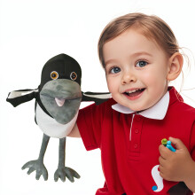 Steve and Maggie Plush Toy Soft Magpie Plush Toy Bird Hand Puppet Bird Puppet Educational Bird Toys Sensory Toys Animal Puppet for Kids (Small)