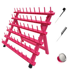 lightmay Braiding Hair Rack with 60 Pegs Standing Versatile Extension Hair Holder with 60 Spools - Ergonomic Braid Stand for Stylists - Time-Saving (