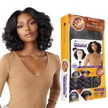 Sensationnel Kinky Edge 13x6 Lace-Perucken Kinky Edge Body Wave 14-Zoll-Kunsthaarperucke ohne Klebstoff CKCO Kinky Edge Body Wave 14 Zoll (1B
