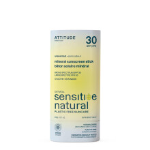 Atitudine Mineral Sterfreen Stick pentru pielea sensibila SPF 30 EWG Verificata Plastic Lide Spectrum Protec?ie UVA/UVB cu oxid de zinc testat de