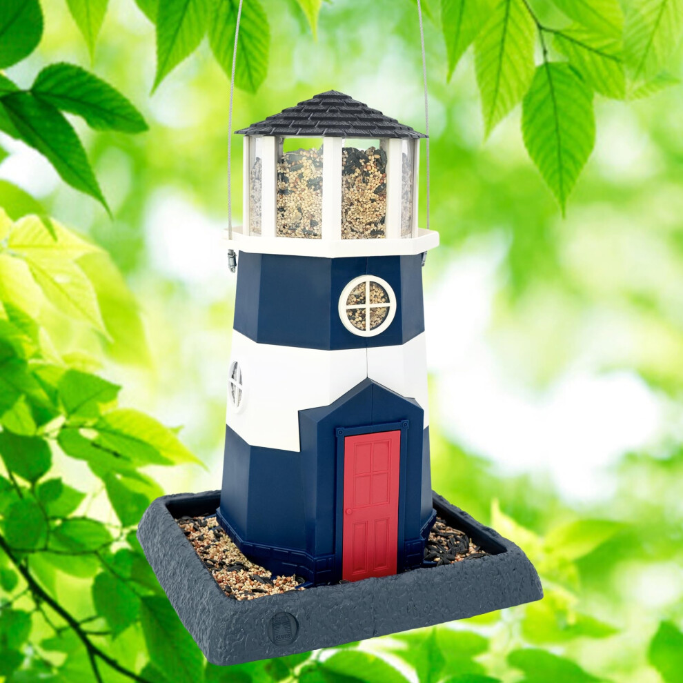 Photos - Bird Feeder / Water Bottle North States Village Collection Large Nautical Lighthouse Bird Feeder Easy Fill Hanging or Pole Mount Bird Feeders for Outdo