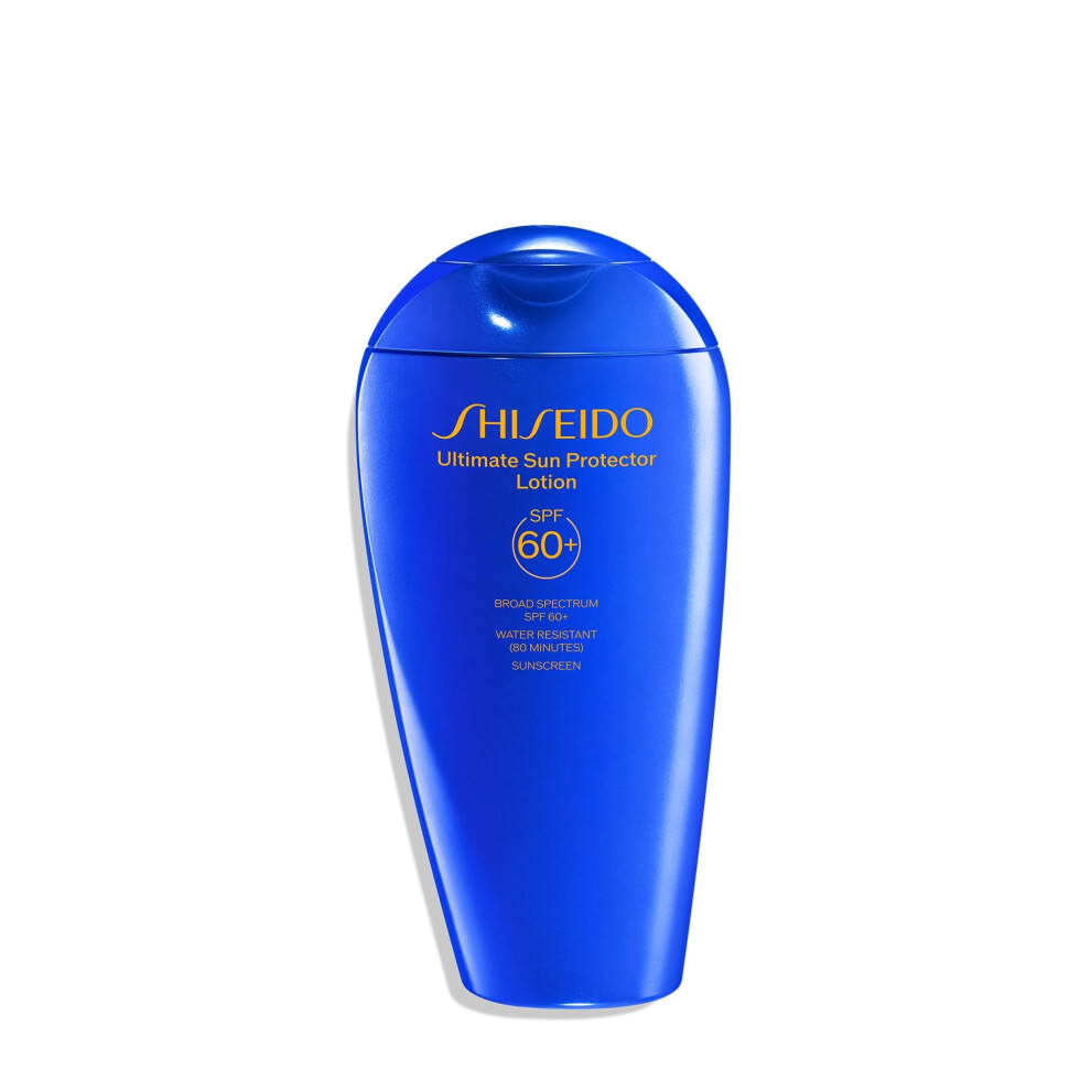 Shiseido Ultimate Sun Protector Lotion - 300 mL - Invisible Broad-Spectrum SPF 60+ Sunscreen for Face & Body - Lightweight Formula - All Ski