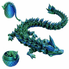 Zobetro Ovos de drago impressos em 3D com drago dentro Drago de cristal articulado em ovo Drago executivo Fidget Desk Brinquedos para present