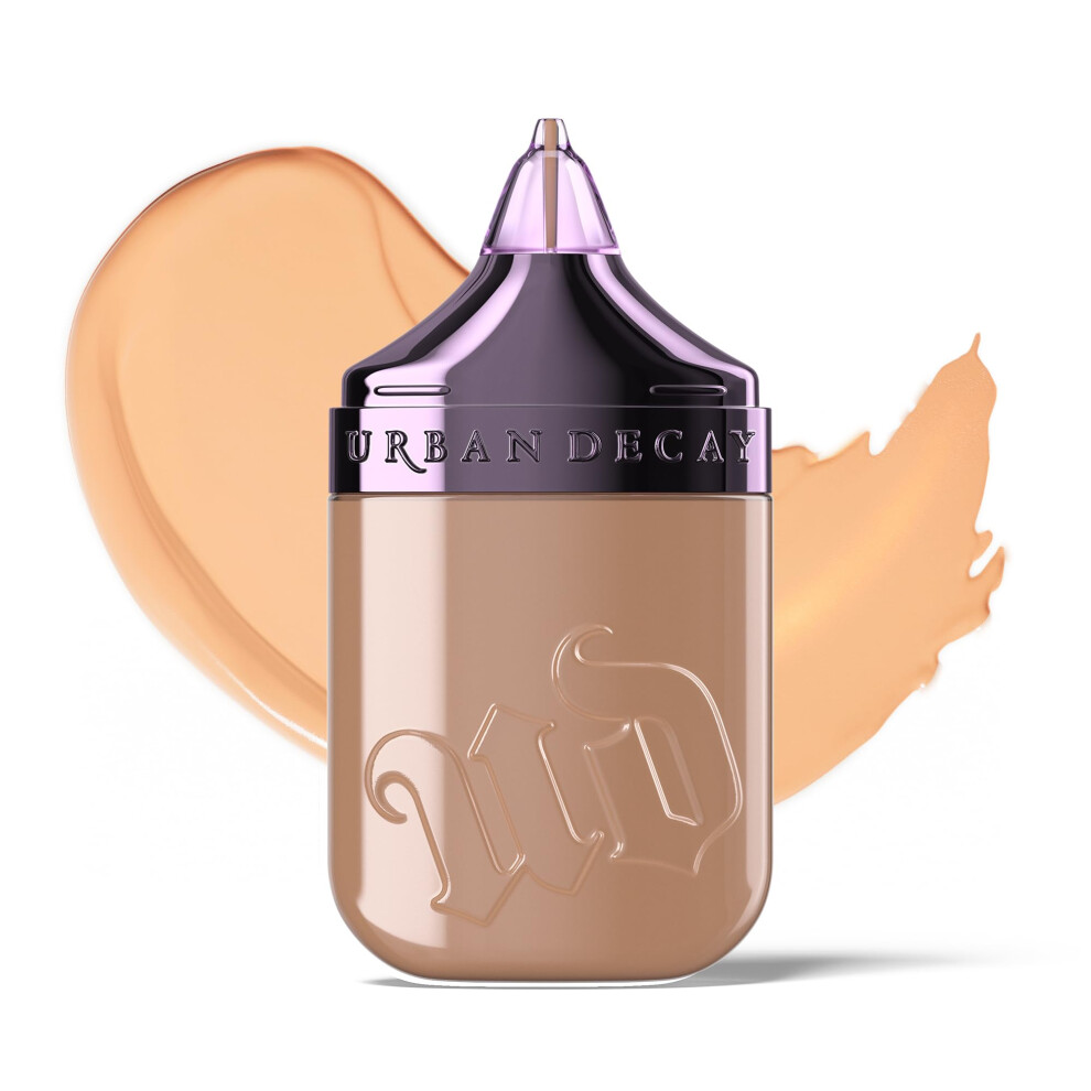 Urban Decay Face Bond Self-Setting Waterproof Foundation, Medium Coverage, Natural Matte Finish, 3% Niacinamide Serum Improves Skin Texture Feel, Tran