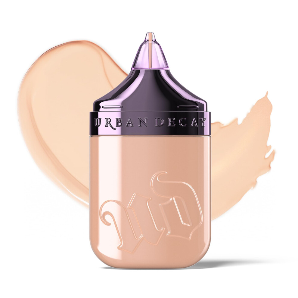 Urban Decay Face Bond Self-Setting Waterproof Foundation, Medium Coverage, Natural Matte Finish, 3% Niacinamide Serum Improves Skin Texture Feel, Tran