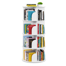 Spaceaid 4 Tier Rotating Bookhelf Tower Spinning Bookcase Lazy Susan Revolving 360 Book Shelf Storage Round Carousel Vertical Rotate Turning Spir