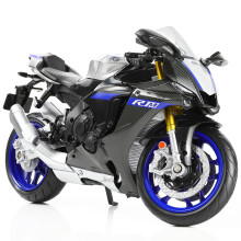 Risopen 1:12 moottoripy r malli Yamaha YZF-R1M 1000R:lle, alumiininen painevalettu moottoripy r malli, lelu, minimoottoripy r lahja (hopea)