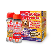 Bubble Treats Variety Pack: Mogyorvajas Swirl & Maple Bacon Pet Bubbles (2,5 Fl Oz 4-Pack) Eheto buborkok hzillatoknak  vlogatott zek, remek j