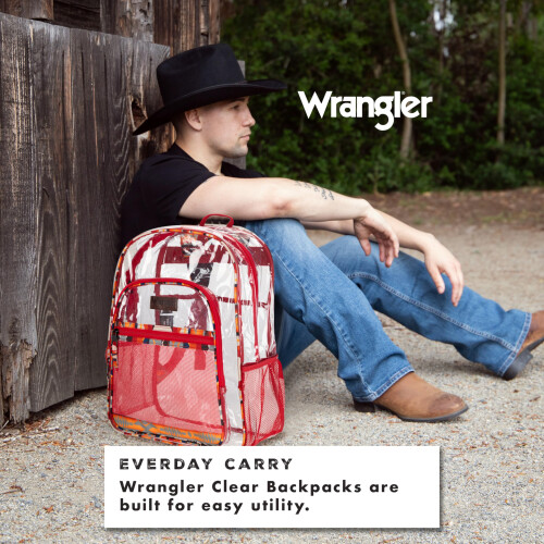 Wrangler Wrangler Διαφανής Σακίδιο για Κορίτσια- Αδιάβροχο Διαφανές Σακίδιο για Σχολείο 2
