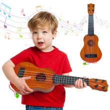 Kinderspielzeug-Ukulele-Gitarre, 17 Zoll, klassische Gitarre, Musikspielzeug, 4 Saiten, Gitarren-Ukulele, pdagogisches Lernspielzeug fr Kleinkinder