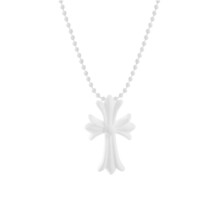 (White)Chrome Hearts Kreuz Religiös Vintage Punk Anhänger Amulett Kreuz PVC Halskette