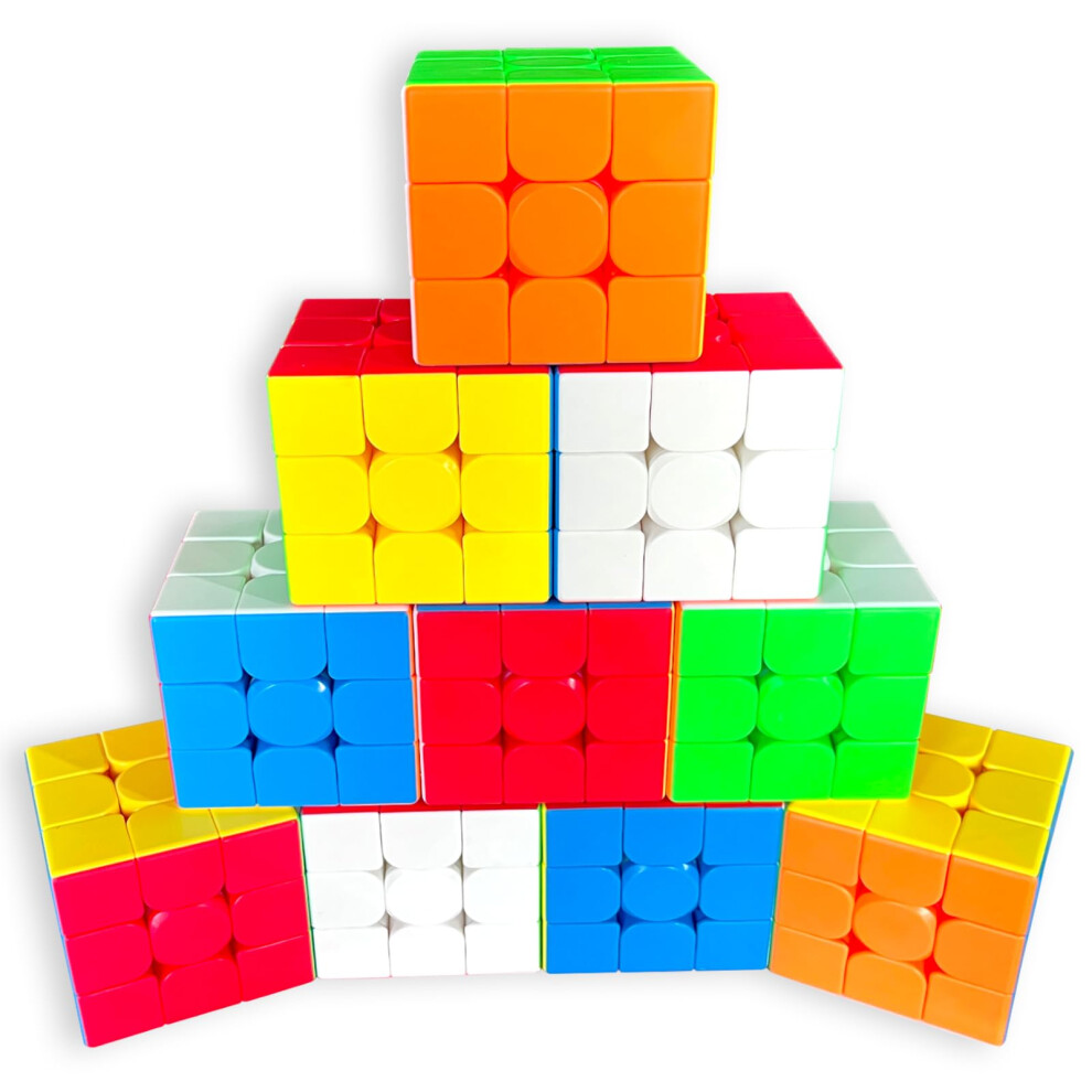 CFMOUR 10 Pack 3x3 Speed Cube Set - Moyu Meilong 3C  Stickerless Magic Cubes Bundle 3x3x3- Fast Turning Birthday Party Easter Valentines Day Gifts Puz-image-OPC-PFY8WQF-NEW